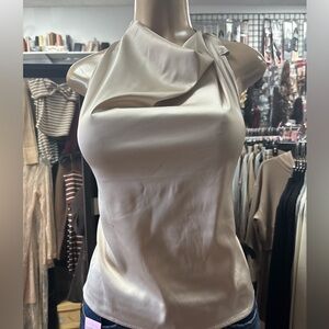 Elegant Cream Halter Top